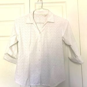 White Eyelet Blouse by Whitewash